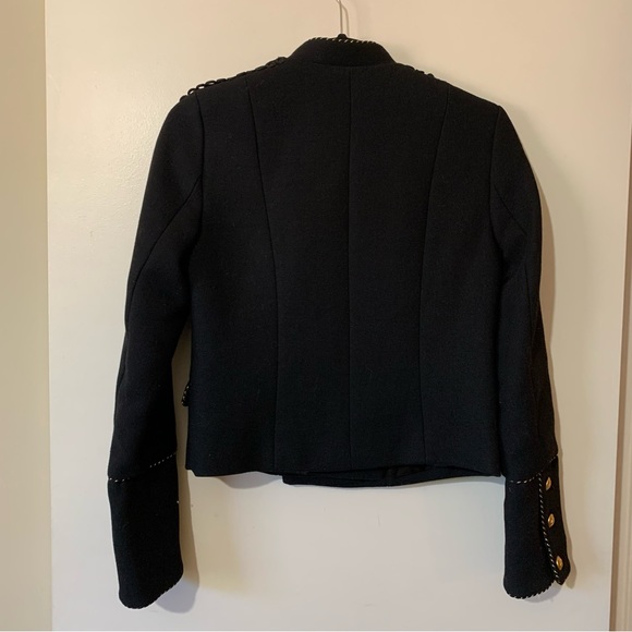 ZARA Trf Outerwear Double Breasted Military Style Jacket in Black - Picture 13 of 13